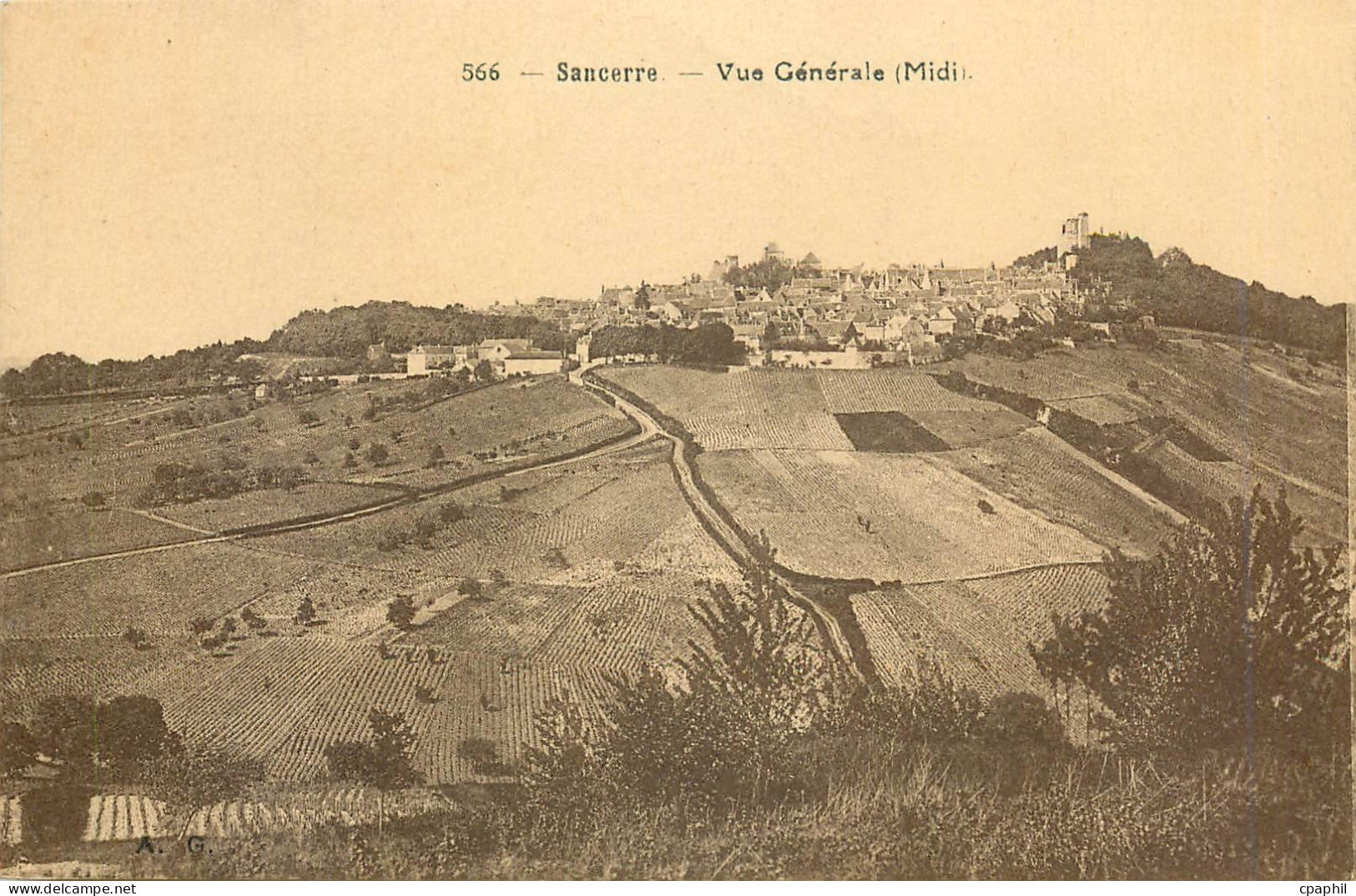 CPA Sancerre Vue Generale Midi