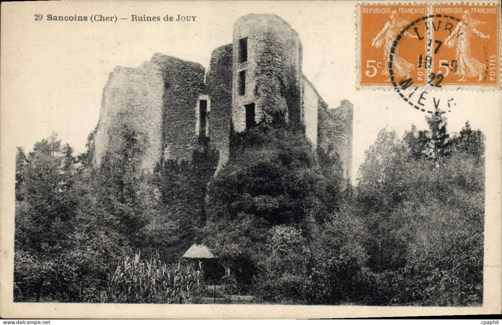 CPA SANCOINS ruines de Jouy