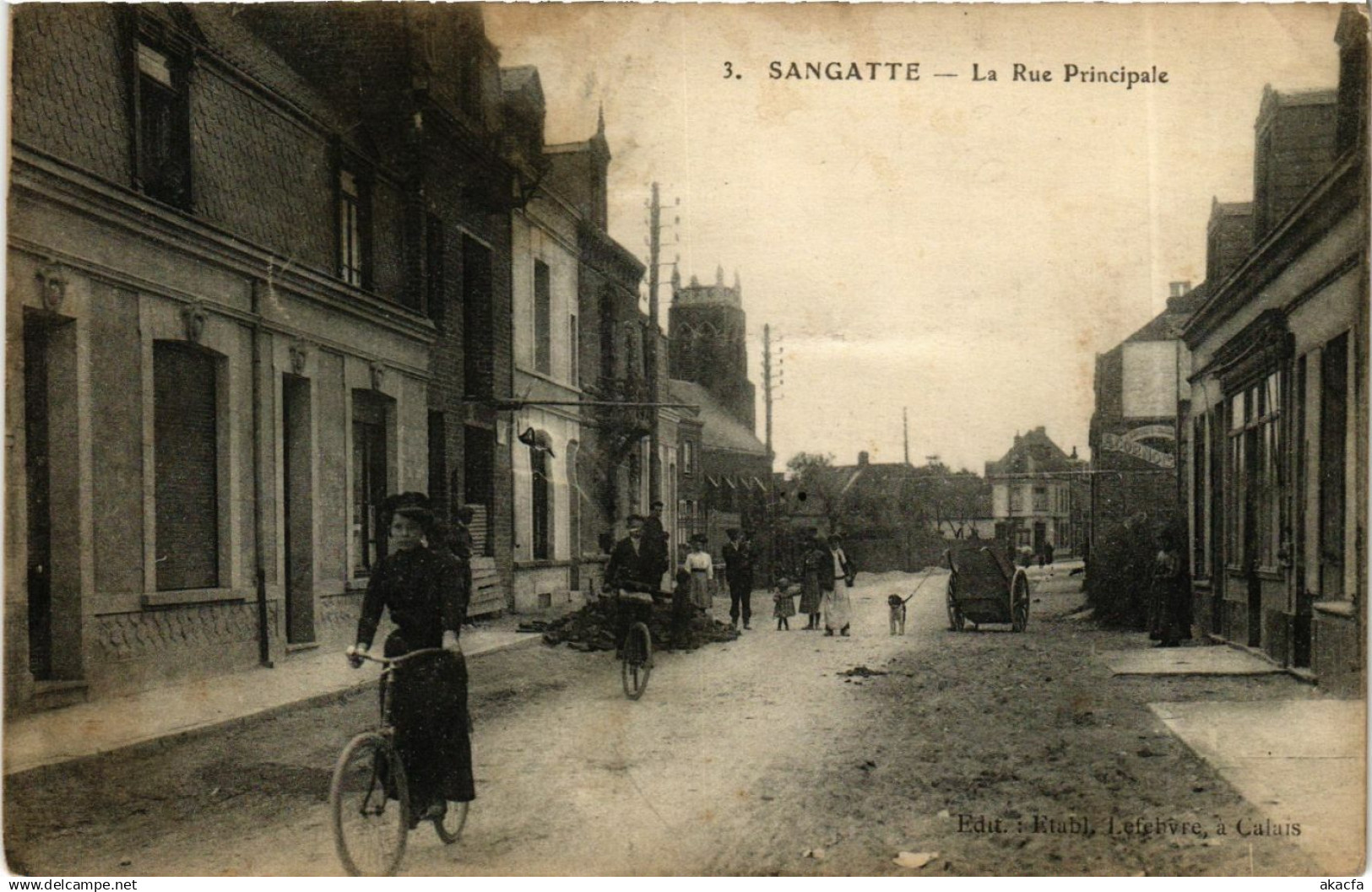 CPA SANGATTE - La Rue Principale (976430)