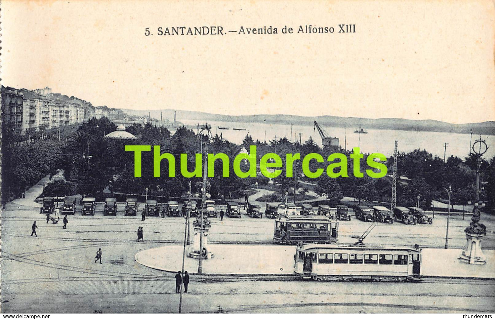 CPA SANTANDER AVENIDA DE ALFONSO XIII TRAM TRAMWAY