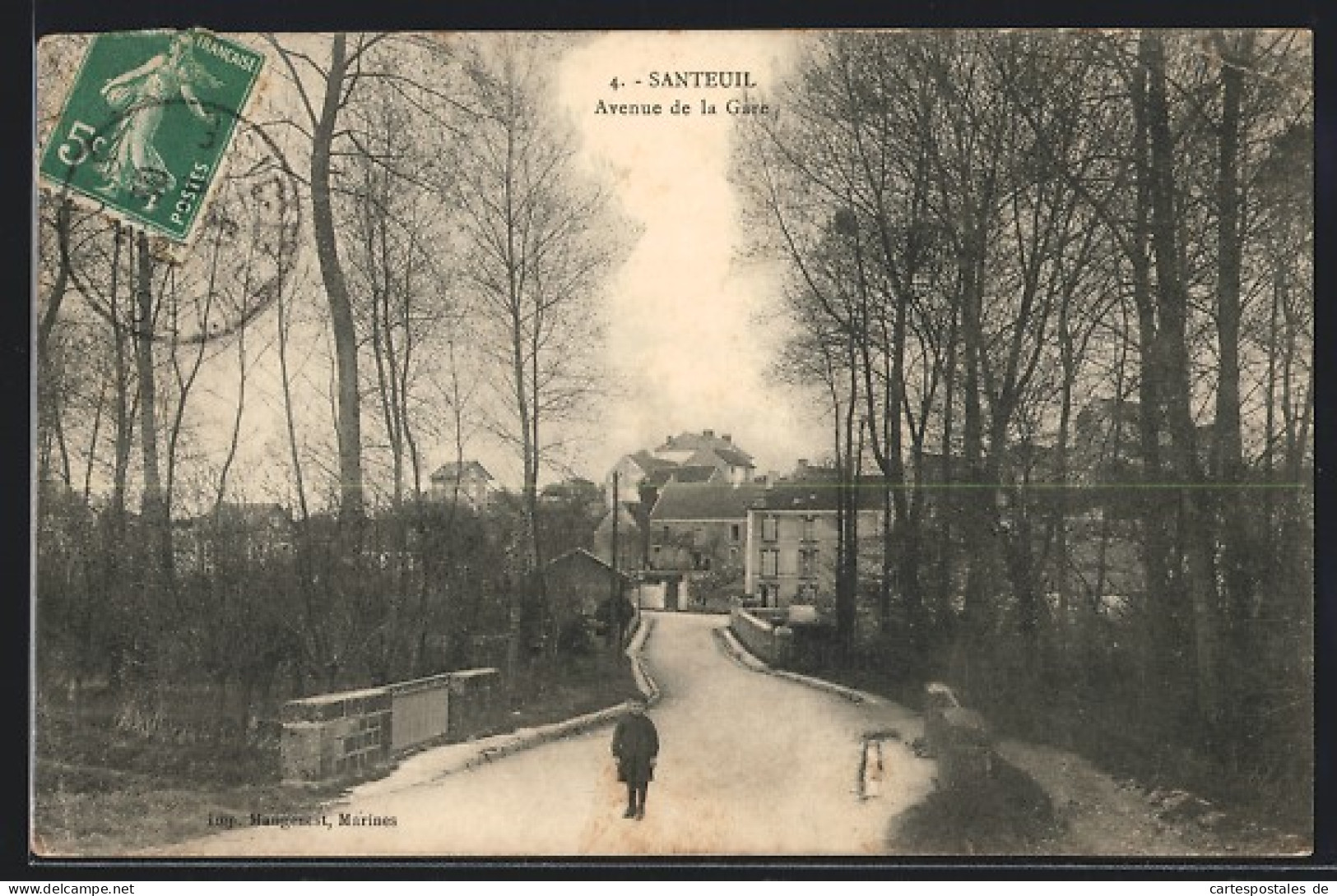 CPA Santeuil, Avenue de la Gare