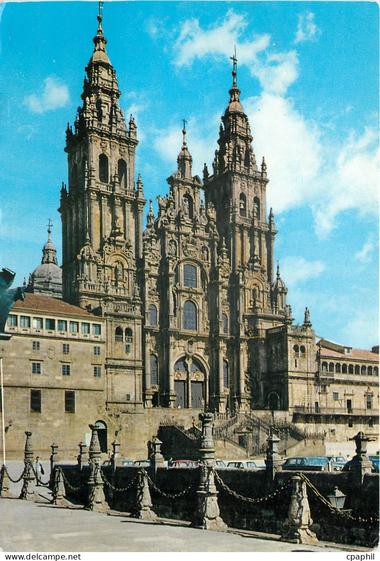 CPA Santiago de Compostela Cathedrale Facade de l'Obradoire Baroque