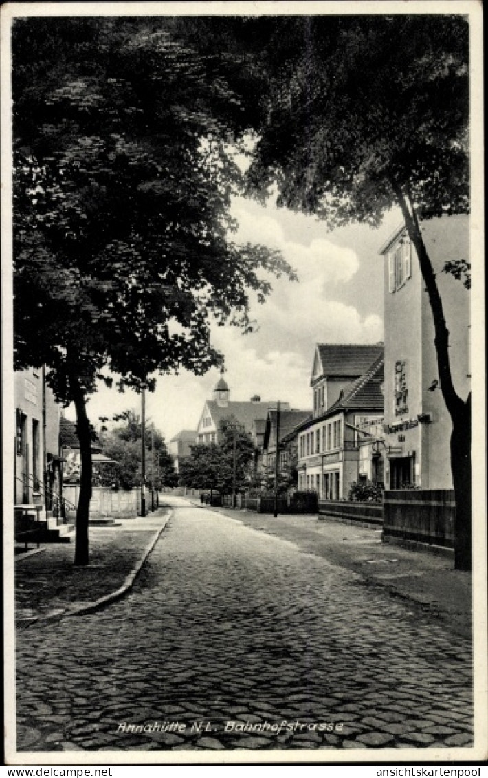 CPA Särchen Annahütte Schipkau in der Niederlausitz, Blick in die Bahnhofstrasse