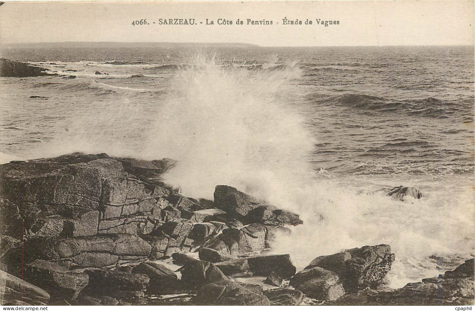 CPA Sarzeau la Cote de Penvins Etudes de Vagues