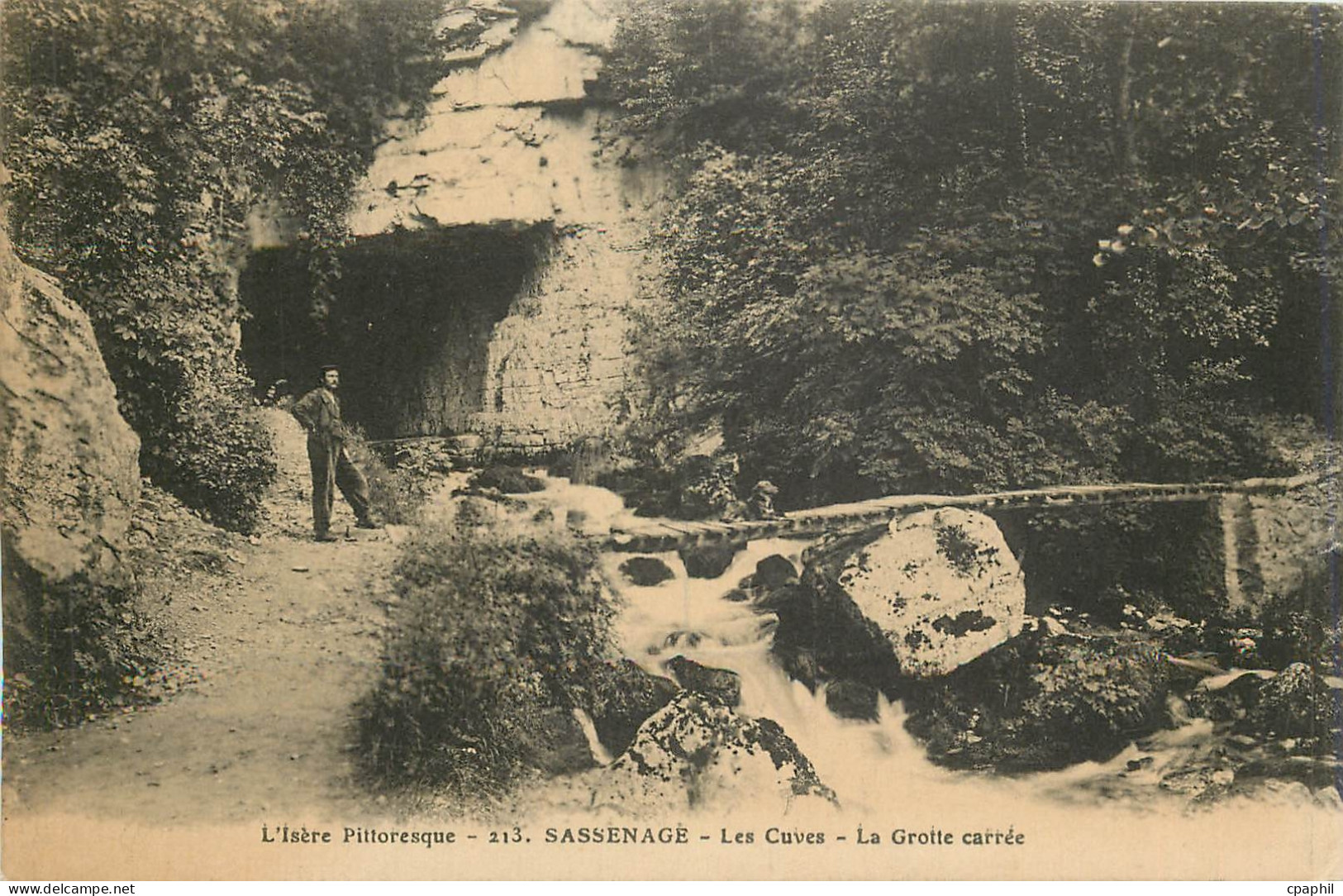 CPA Sassenage Les Cuves La Grotte carree