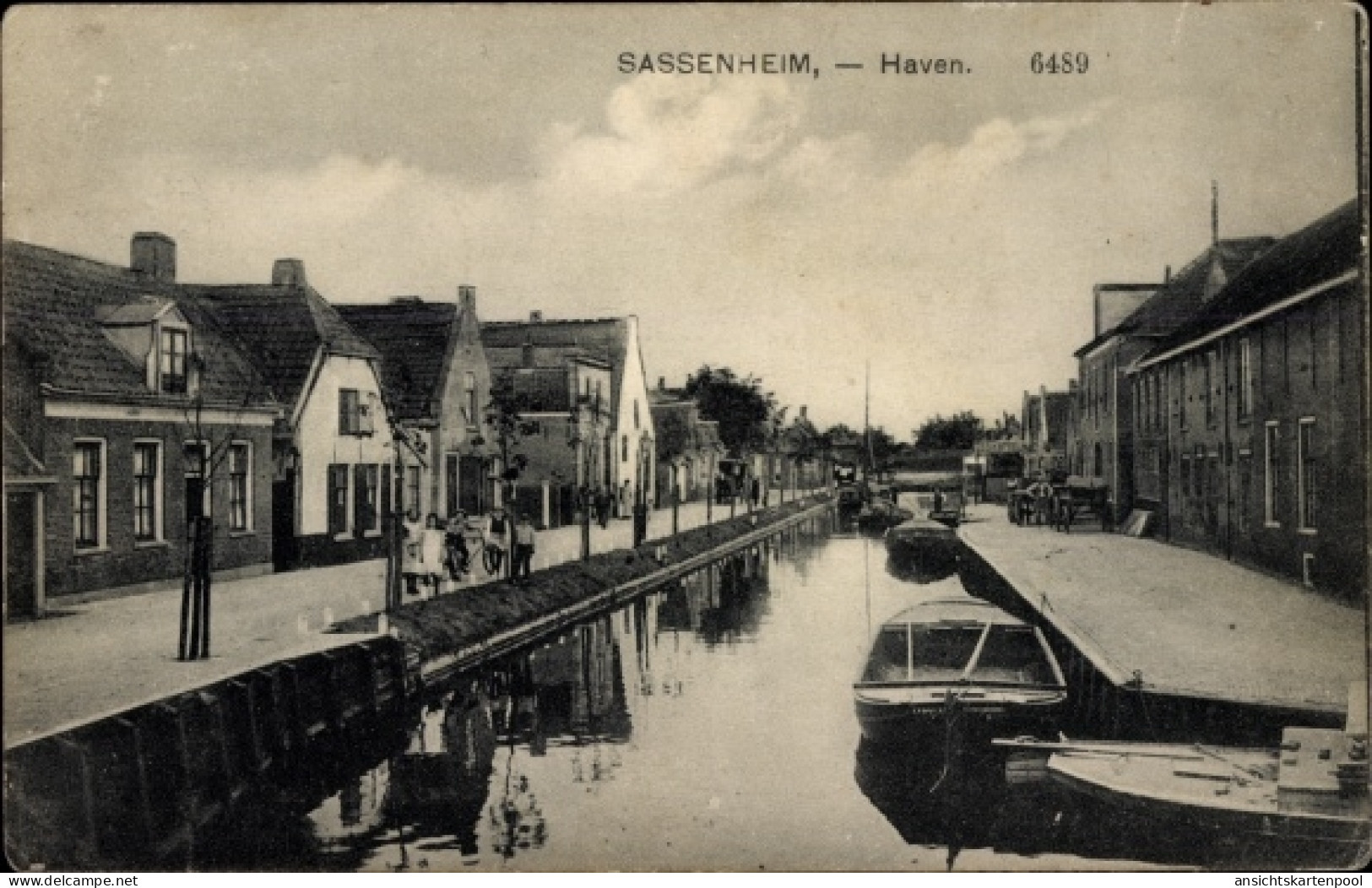CPA Sassenheim Südholland, Haven, Ortsansicht