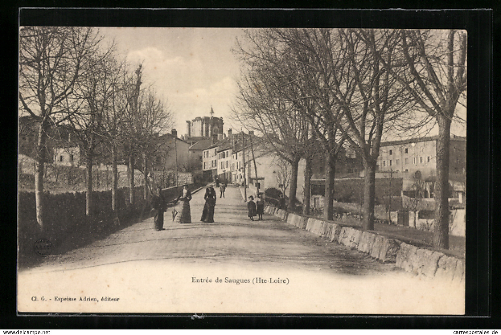 CPA Saugues, Entrèe de Saugues