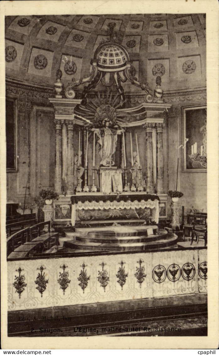 CPA Saujon Eglise Maitre autel Renaissance