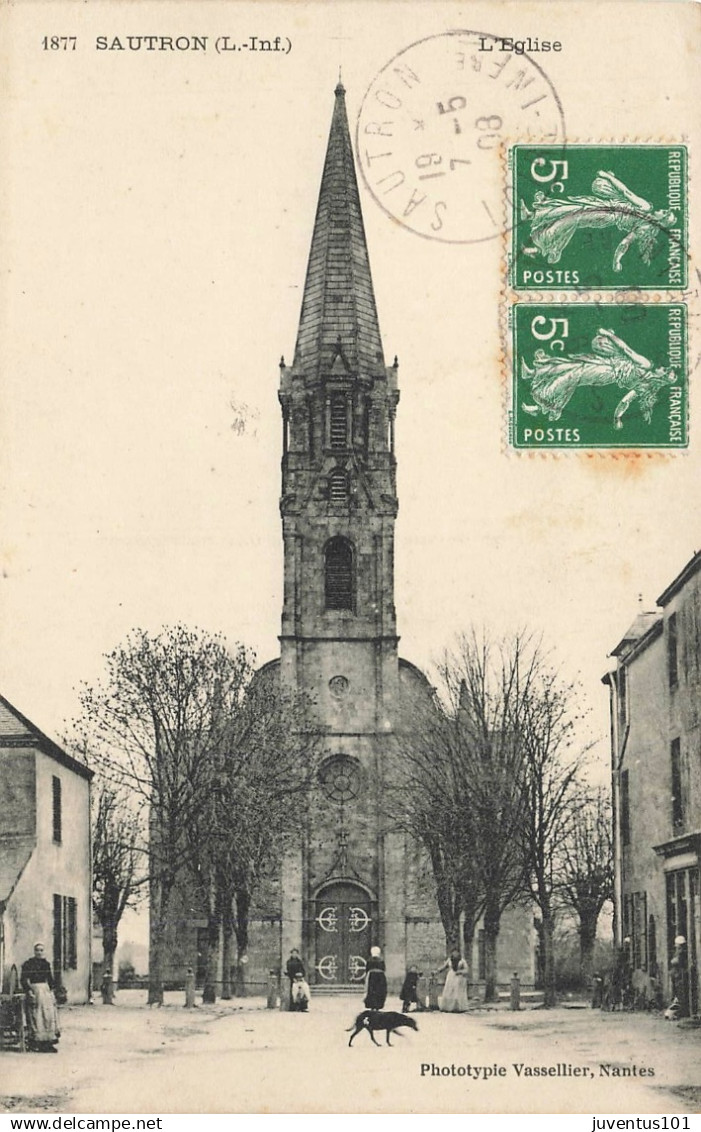 CPA Sautron-L'église-Timbre      L4044
