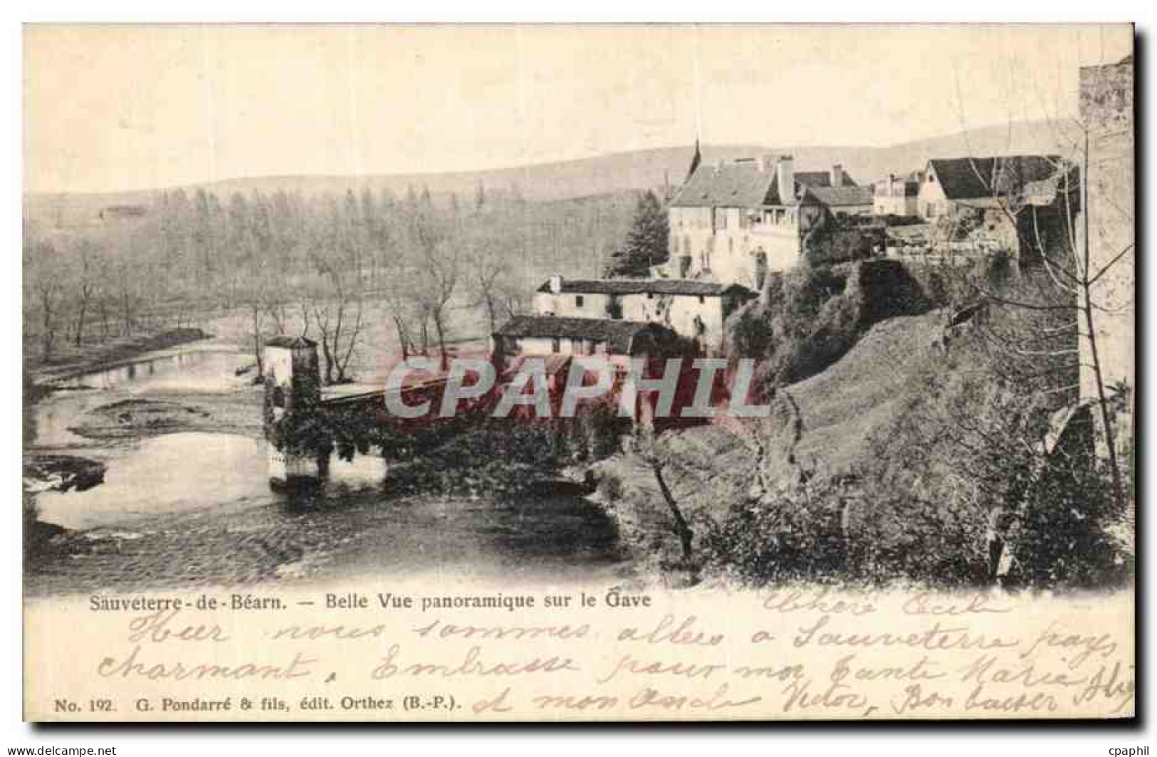 CPA Sauveterre de Bearn Belle Vue Panoramique Sur le Gave