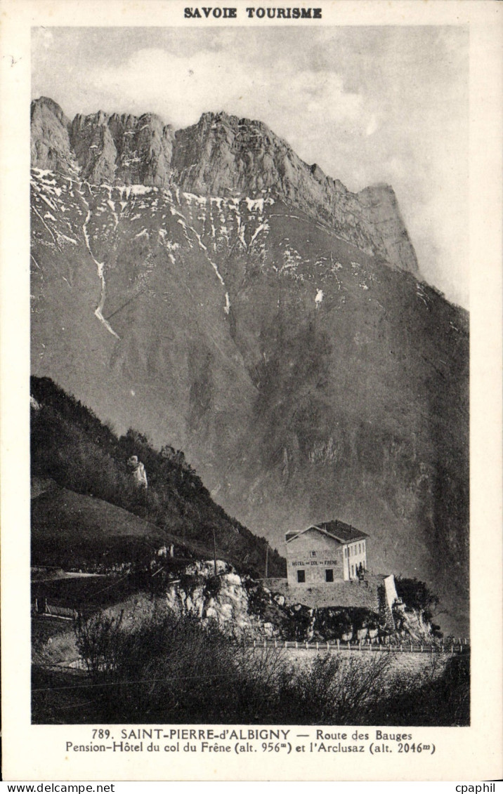 CPA Savoie Tourisme Saint Pierre d'Albigny route des Bauges Pension hotel du col du Frene et l'Arclu