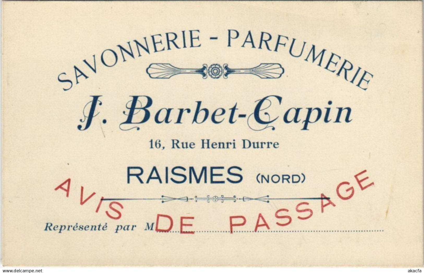 CPA Savonnerie-Parfumerie - RAISMES 16, Rue Henri Durre (135868)