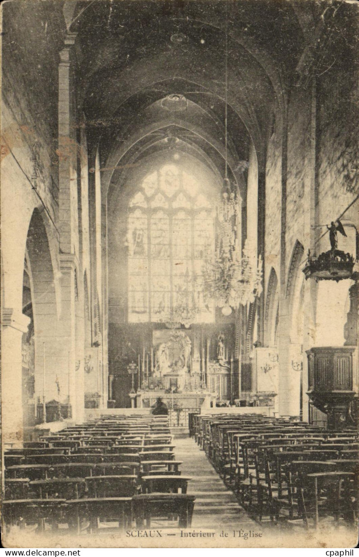 CPA Sceaux Interieur de L Eglise