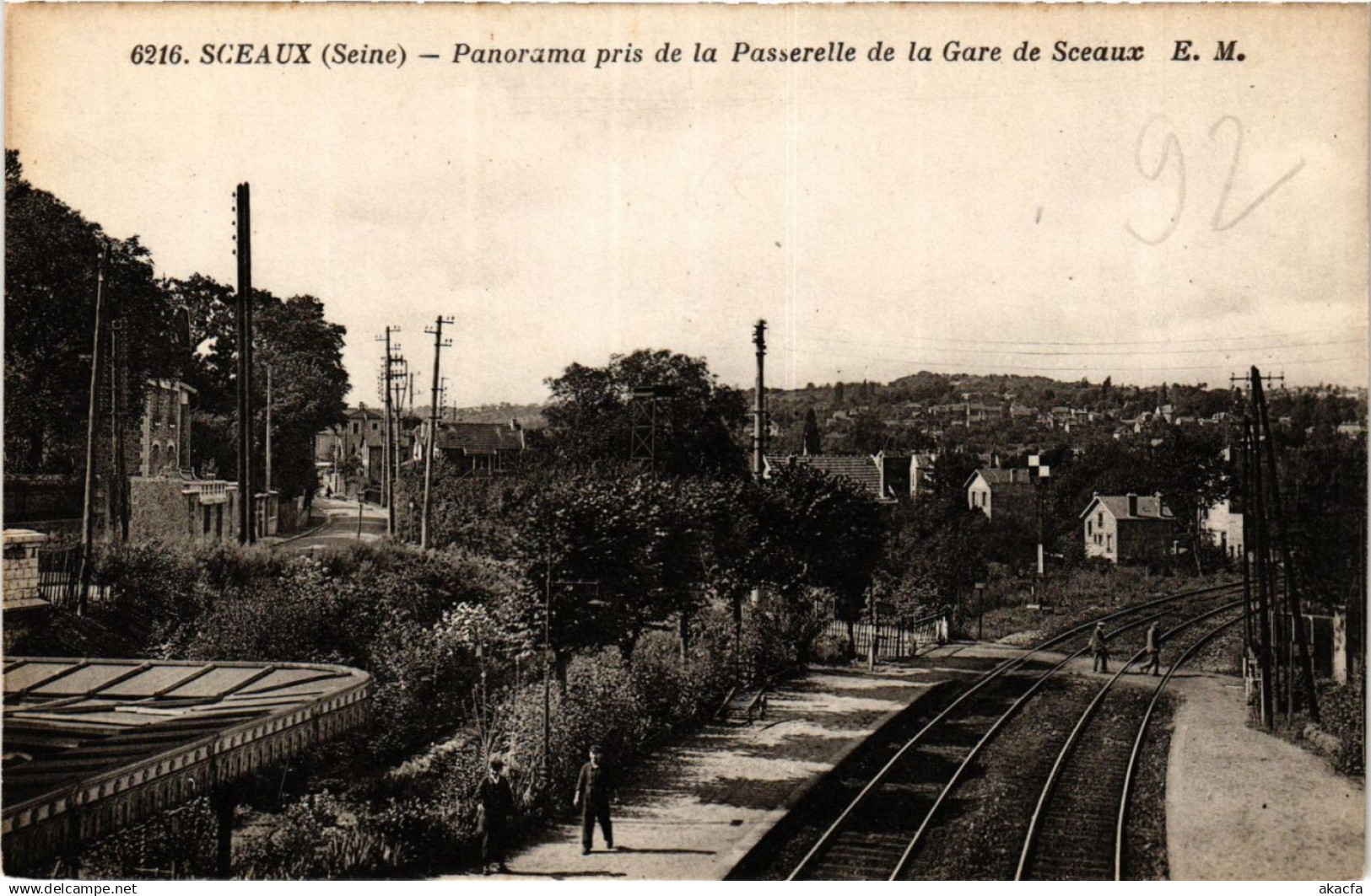 CPA SCEAUX Panorama pris de la Passerelle de la Gare de Sceaux (413020)