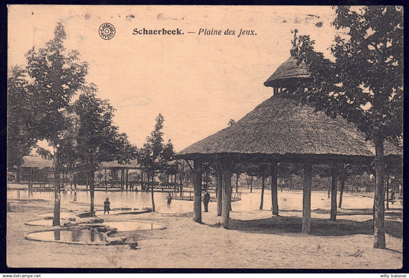 +++ CPA - SCHAERBEEK - SCHAARBEEK - Plaine de Jeux - Kiosque //