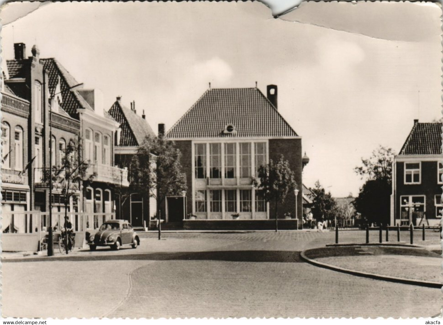 CPA SCHAGEN Markt met Raadhuis NETHERLANDS (713771)