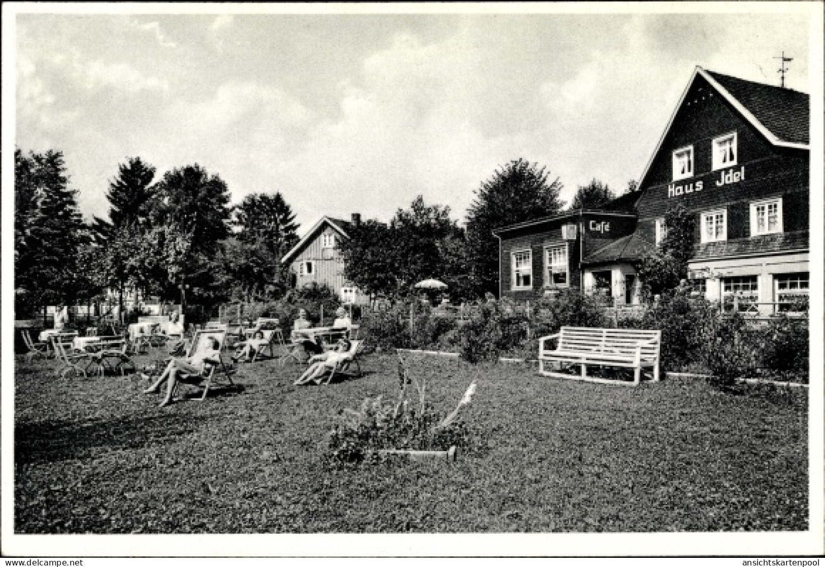 CPA Schaufenberg Hückelhoven Nordrhein Westfalen, Haus Idel, Gartenpartie