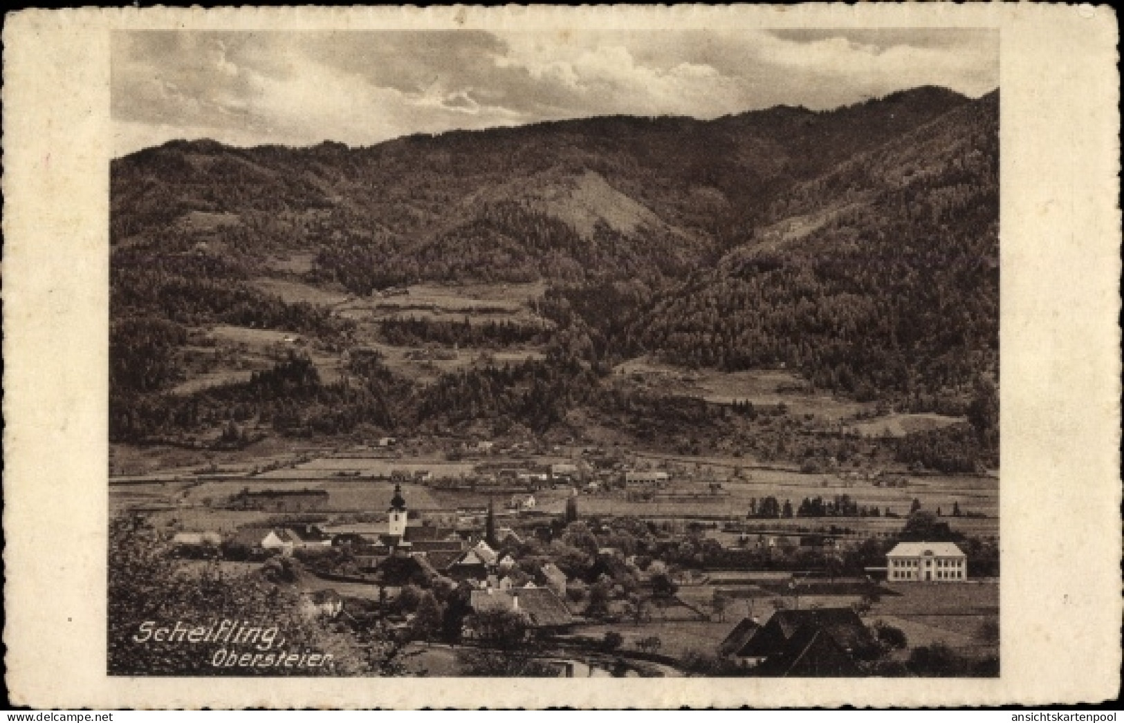 CPA Scheifling Steiermark, Ort mit Umgebung