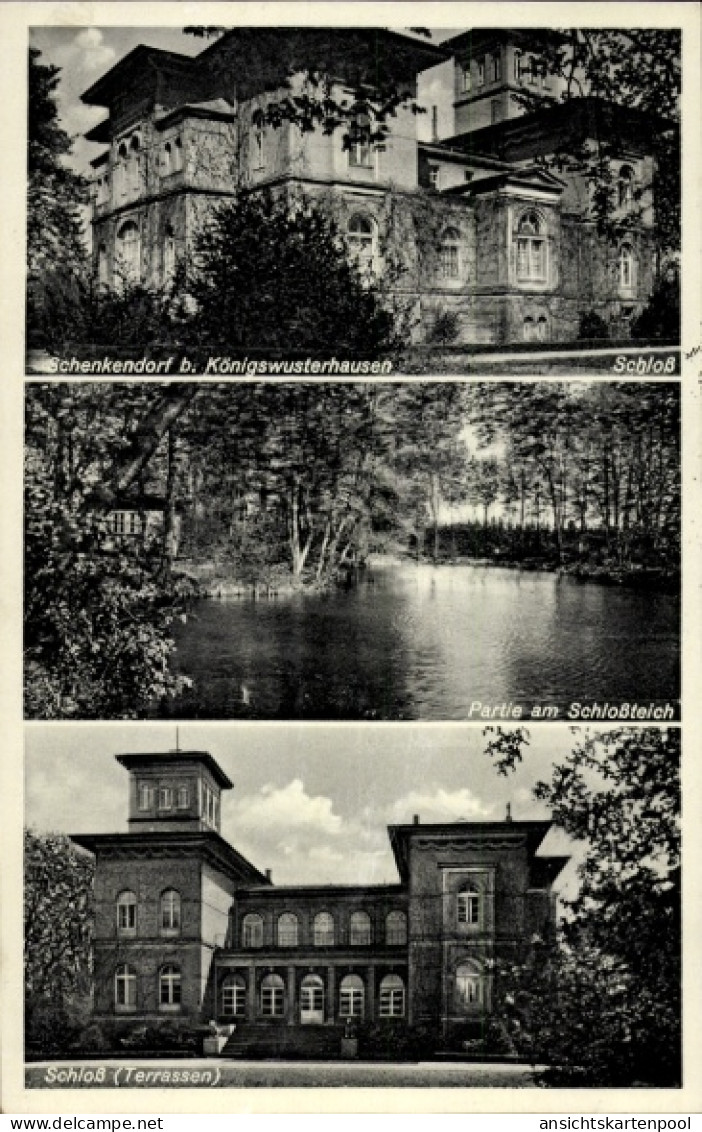 CPA Schenkendorf Mittenwalde in der Mark, Schloss, Schlossteich, Terrassen