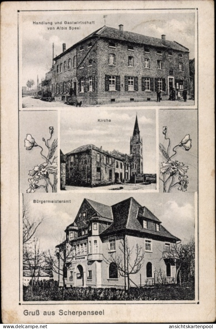 CPA Scherpenseel Übach Palenberg Nordrhein Westfalen, Bürgermeisteramt, Handlung, Kirche