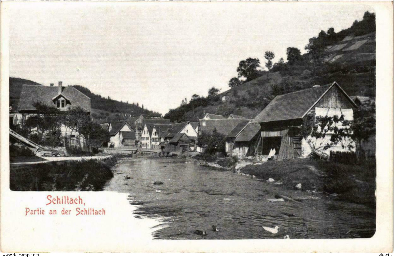 CPA Schiltach Partie an der Schiltach GERMANY (738901)