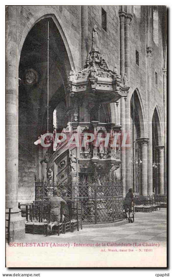 CPA Schlestadt Interieur de la Cathedrale Selestat