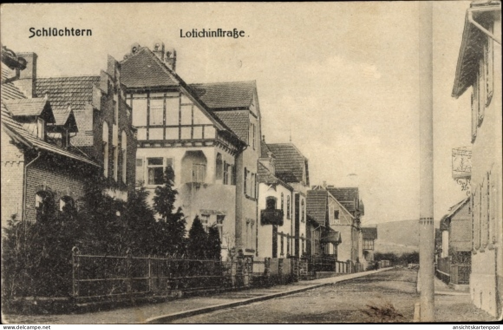 CPA Schlüchtern im Main Kinzig Kreis, Lotichinstraße, Straßenpartie