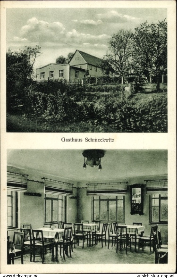 CPA Schmeckwitz Oberlausitz, Gasthaus, Innenansicht