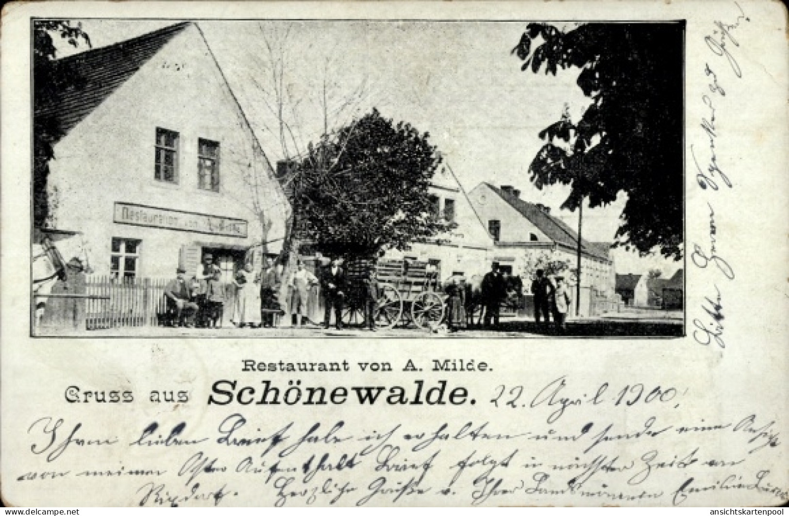 CPA Schönewalde Brandenburg, Restaurant A. Milde