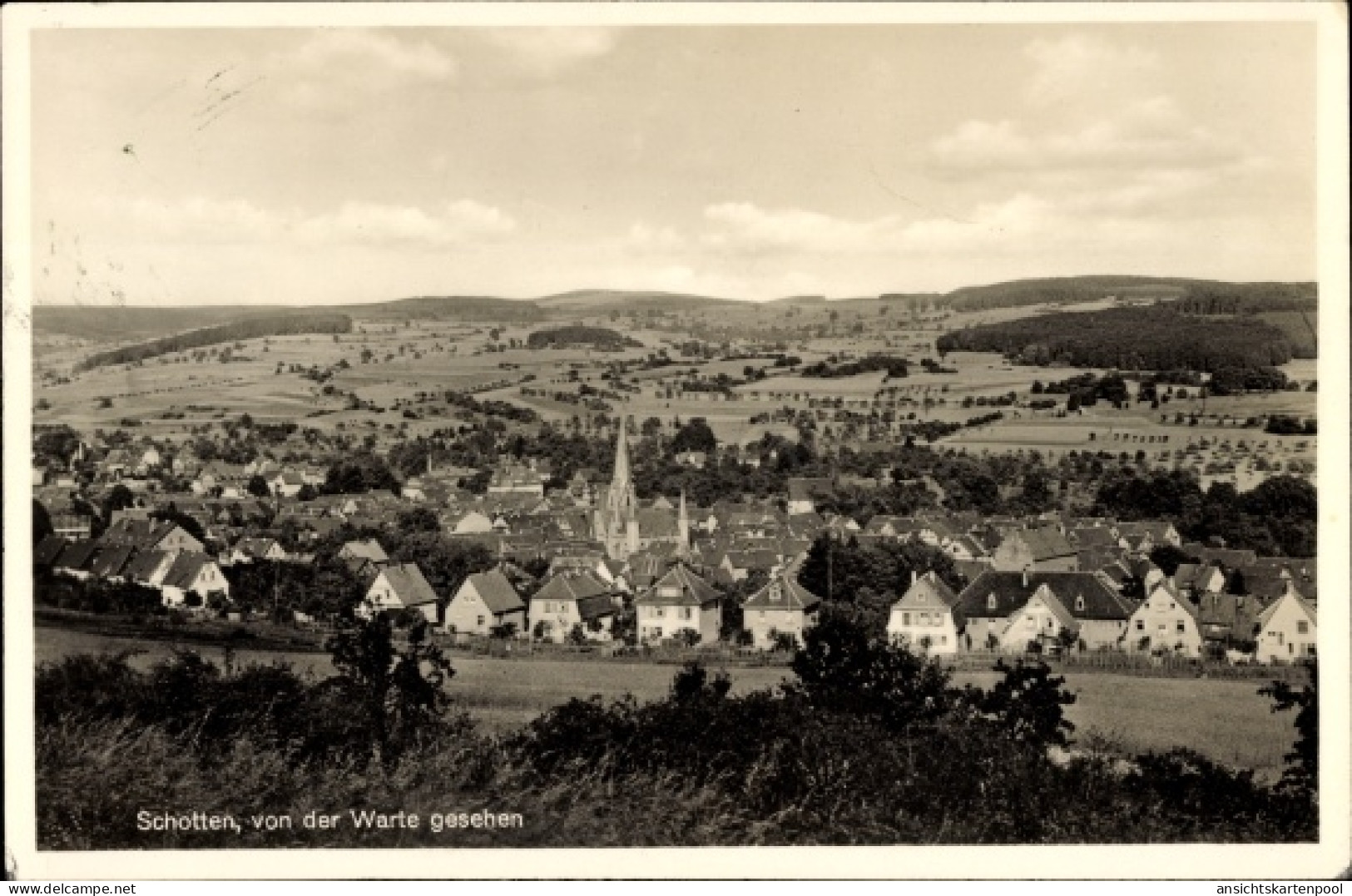 CPA Schotten im Vogelsbergkreis Hessen, Gesamtansicht, Warte