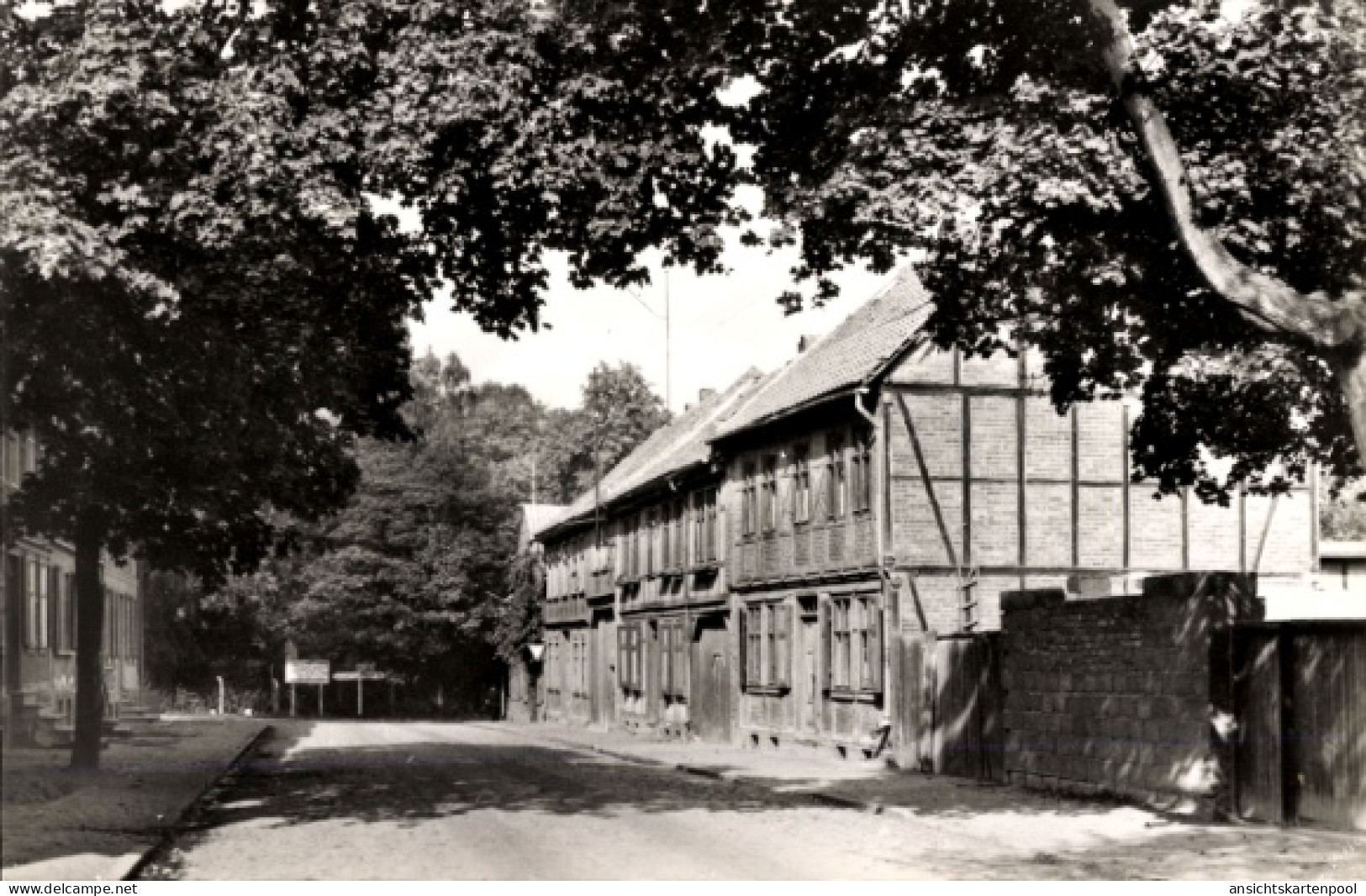 CPA Schwanebeck in Saxe Anhalt, Kapellenstraße, Fachwerkbauten