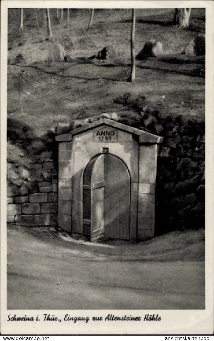 CPA Schweina Bad Liebenstein im Thüringer Wald, Eingang zur Altensteiner Höhle