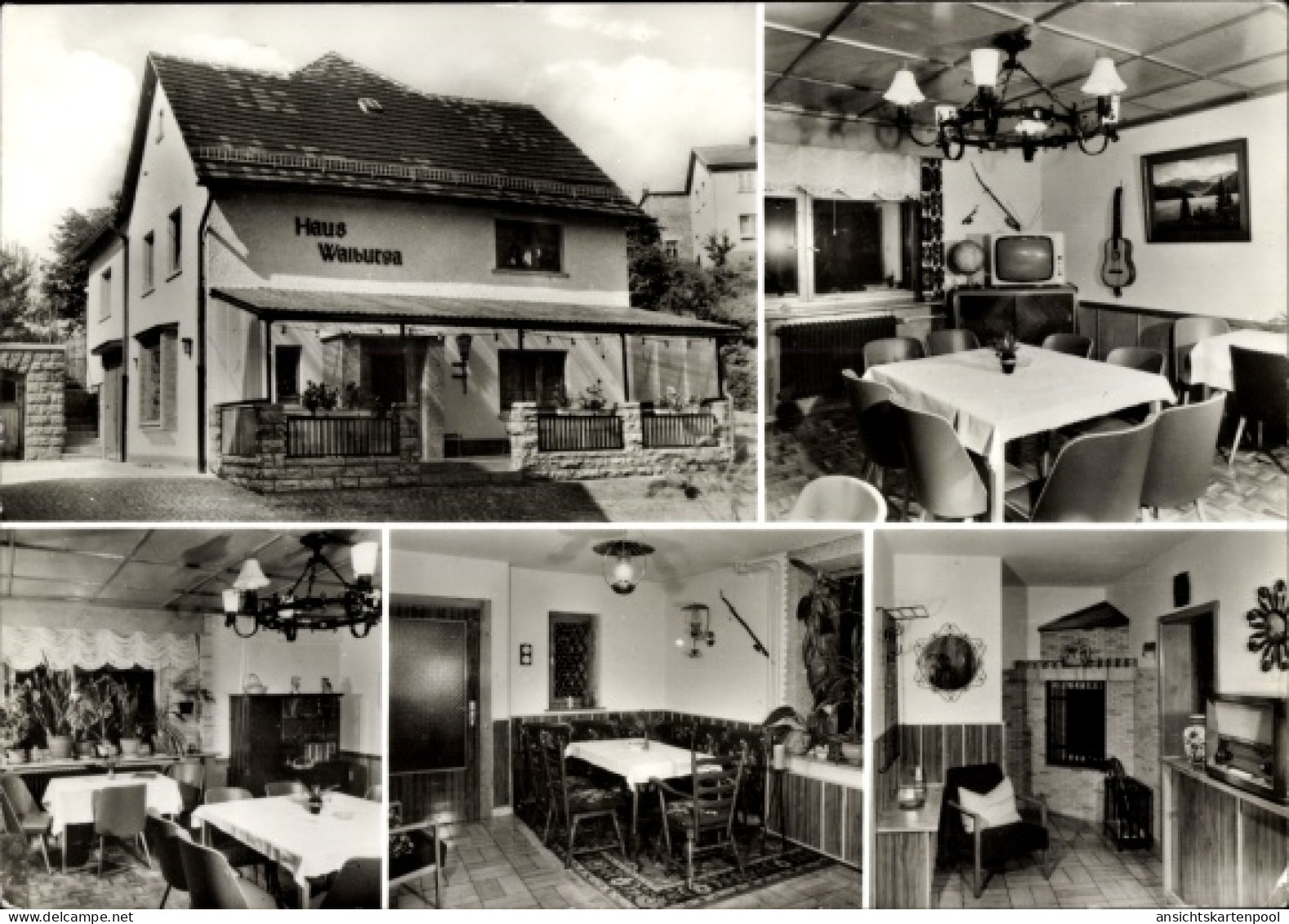 CPA Schweina Bad Liebenstein im Thüringer Wald, Haus Walburga, Innenansicht, Fernseher