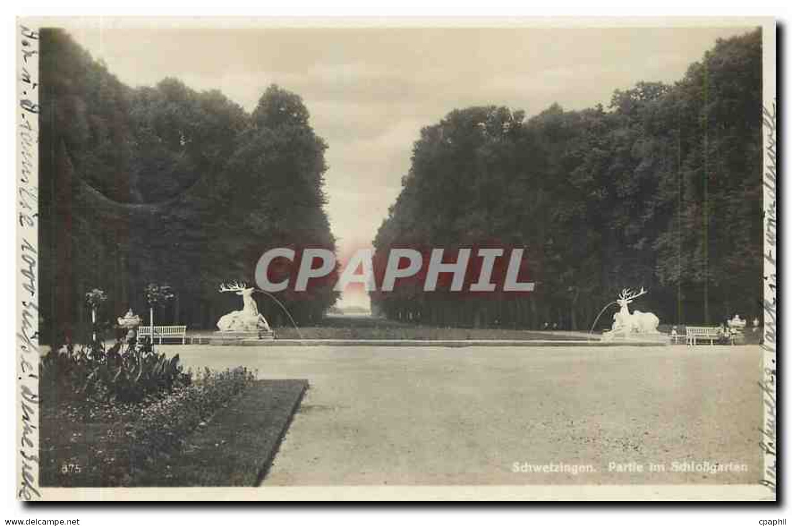 CPA Schwetzingen Partie im Schlossgarten