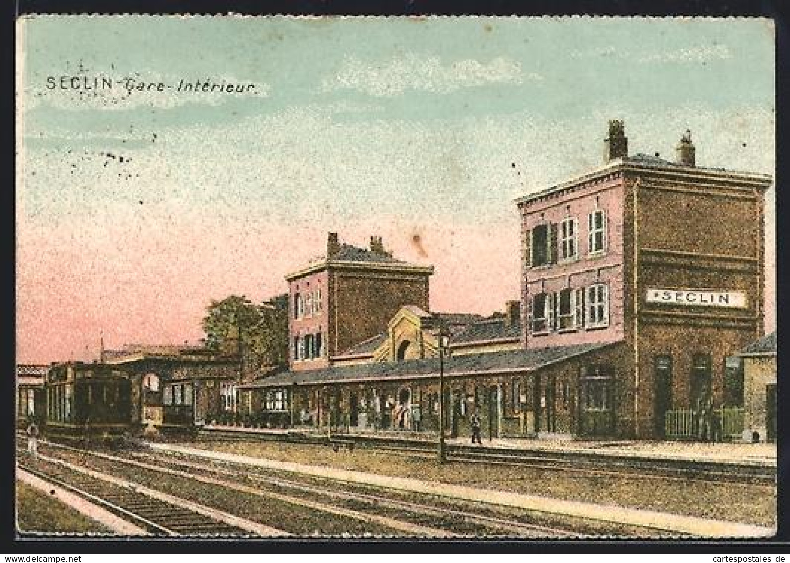 CPA Seclin, La Gare, Intérieur