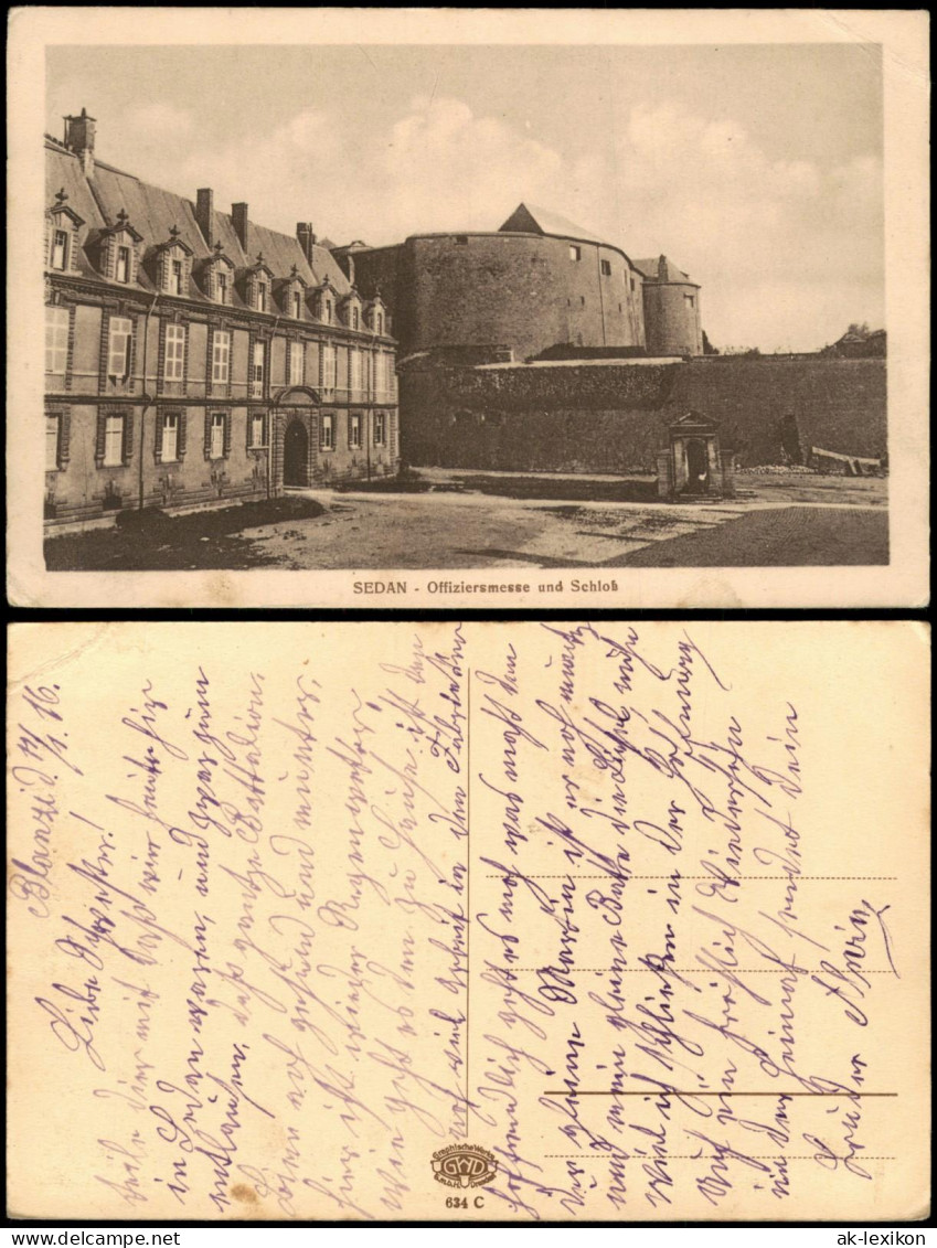 CPA Sedan Sedan Offiziersmesse und Schloß 1916