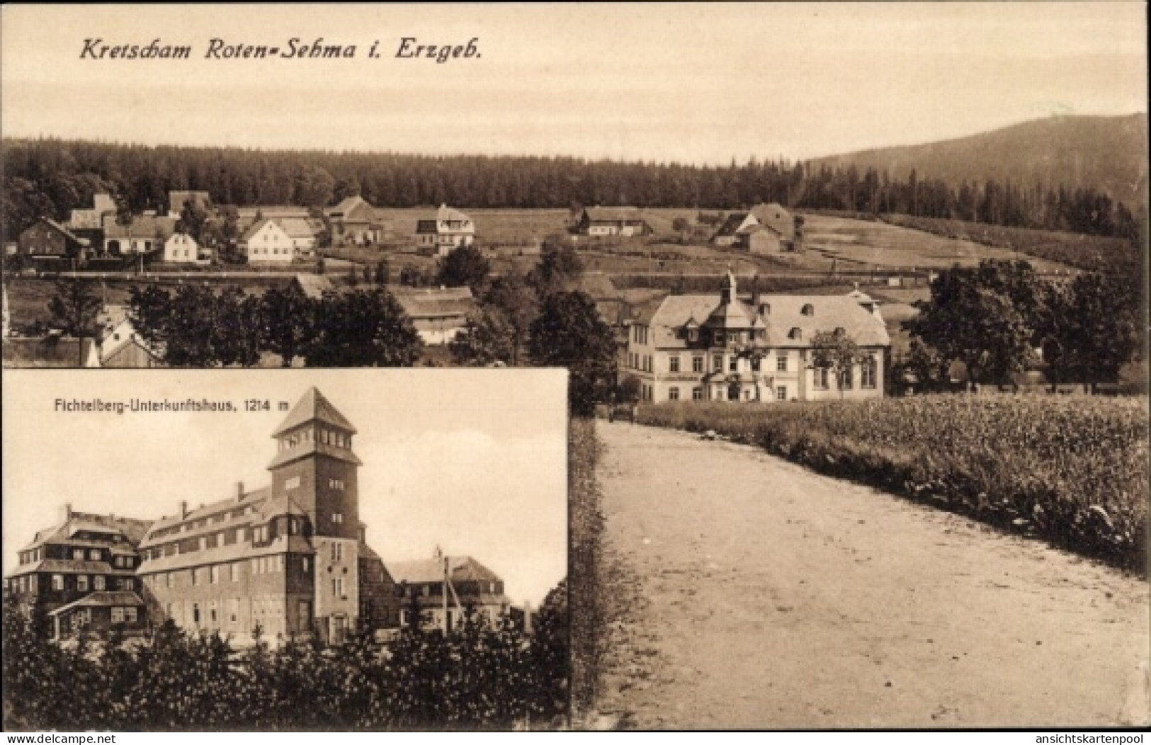 CPA Sehma Sehmatal im Erzgebirge, Fichtelberg Unterkunftshaus