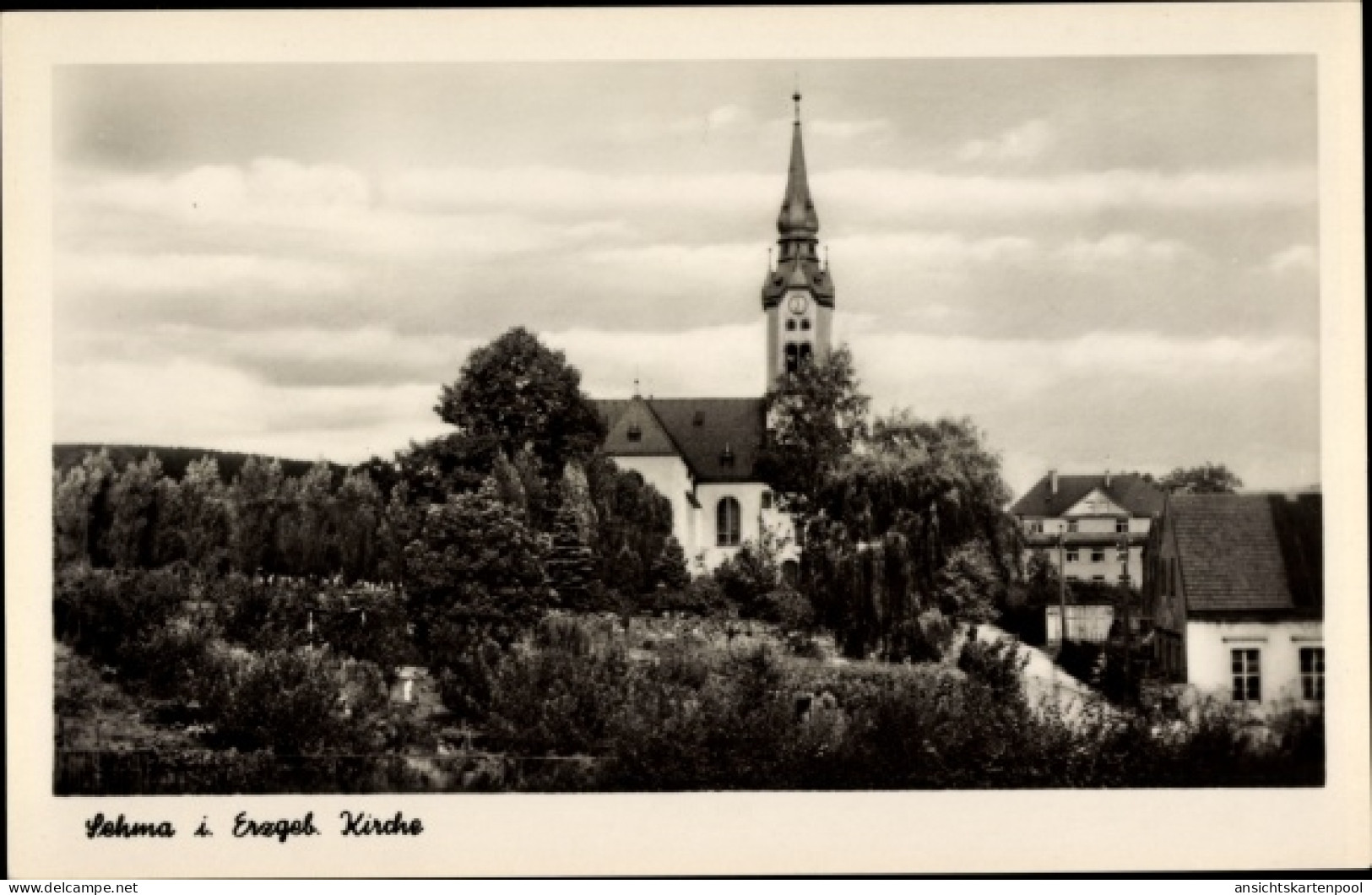 CPA Sehma Sehmatal im Erzgebirge, Kirche