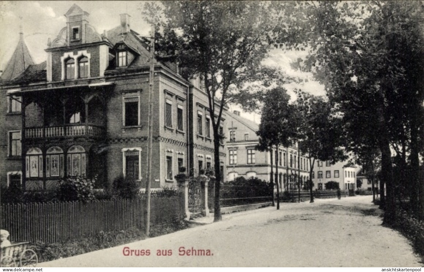 CPA Sehma Sehmatal im Erzgebirge, Straßenpartie