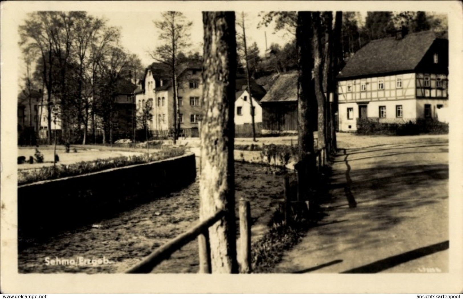 CPA Sehma Sehmatal im Erzgebirge, Straßenpartie