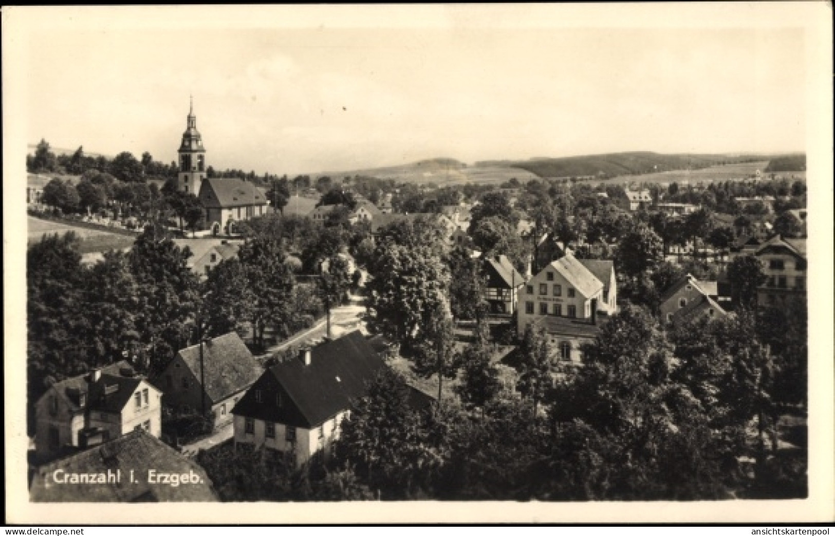 CPA Sehmatal Cranzahl Erzgebirge, Ortschaft mit Umgebung