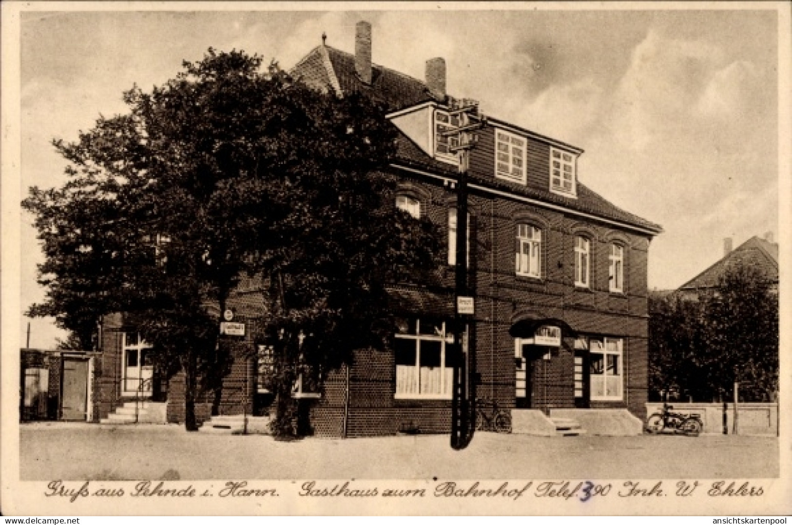CPA Sehnde Niedersachsen, Gasthaus Zum Bahnhof, Außenansicht