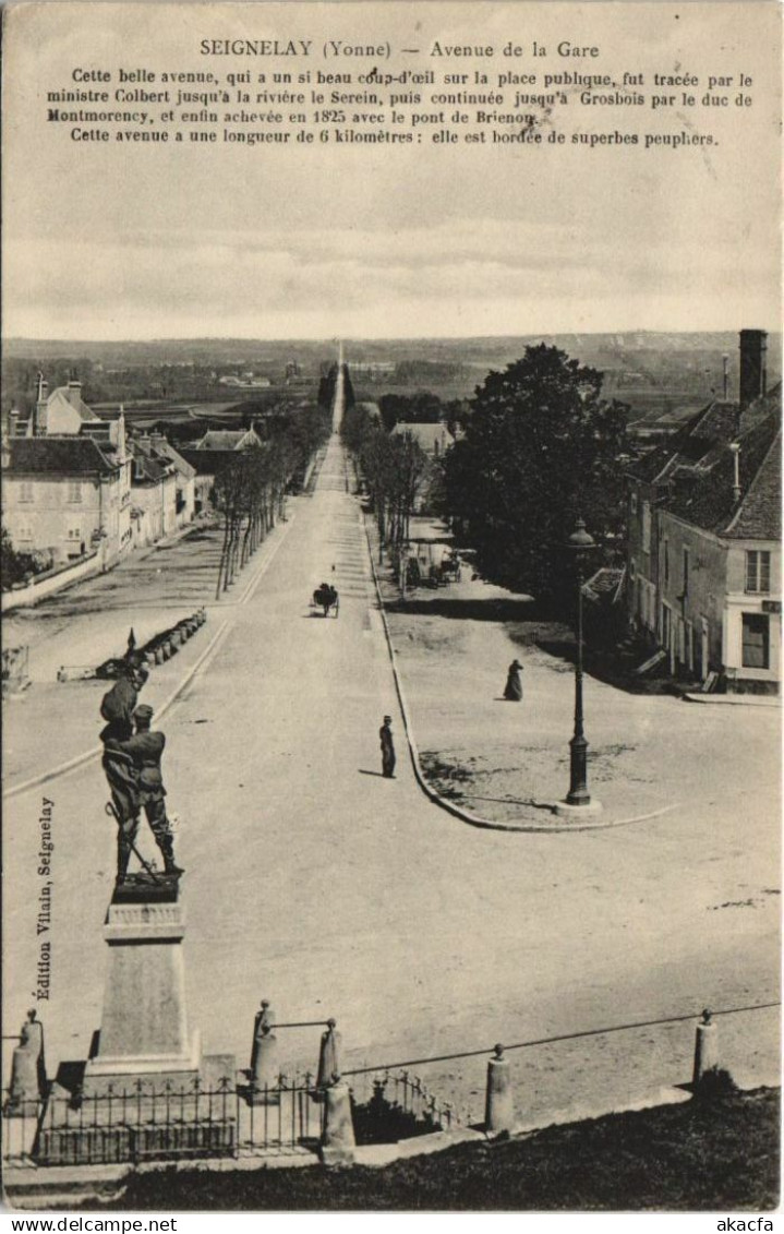 CPA SEIGNELAY Avenue de la Gare (1197732)