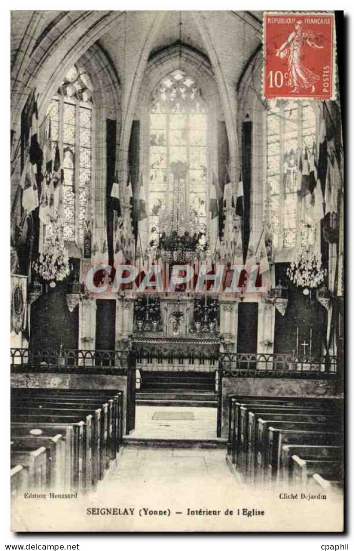 CPA Seignelay Interieur de l'Eglise