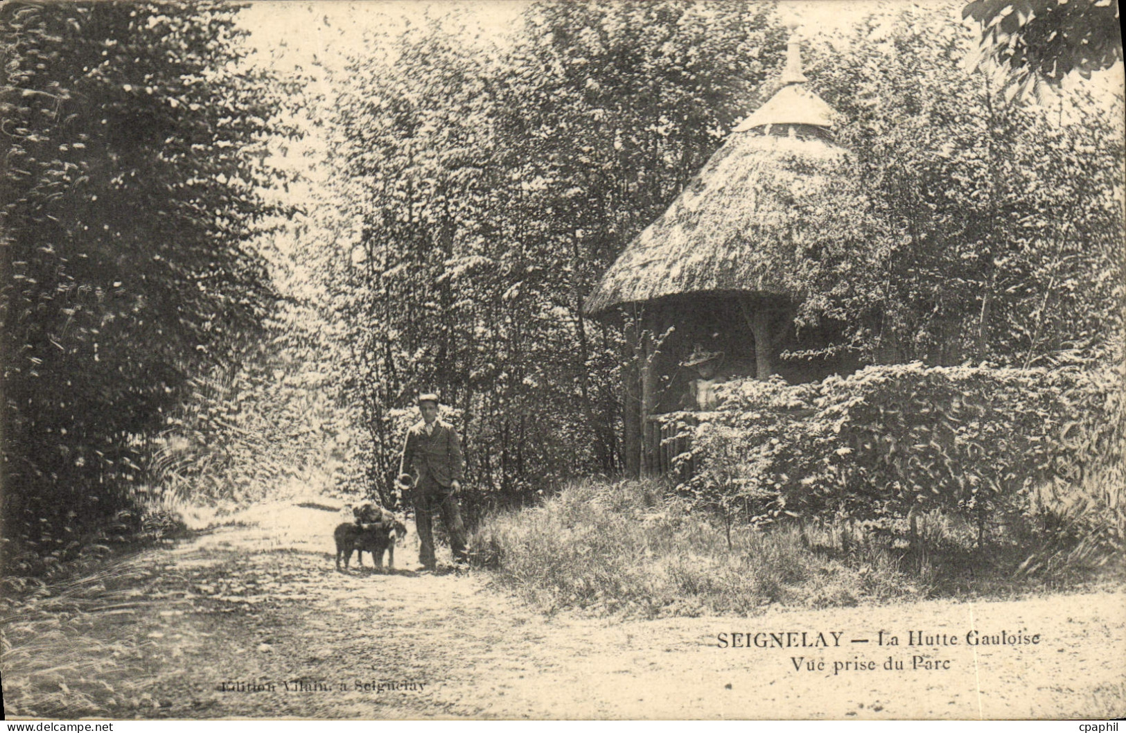 CPA Seignelay La Hutte Gauloise Vue Prise Du Parc