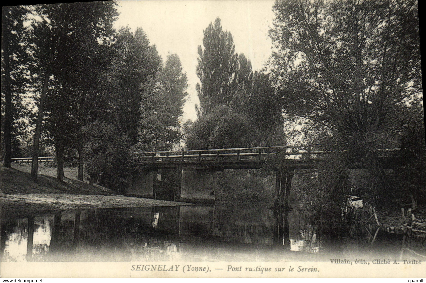 CPA Seignelay Pont rustique sur le Serein