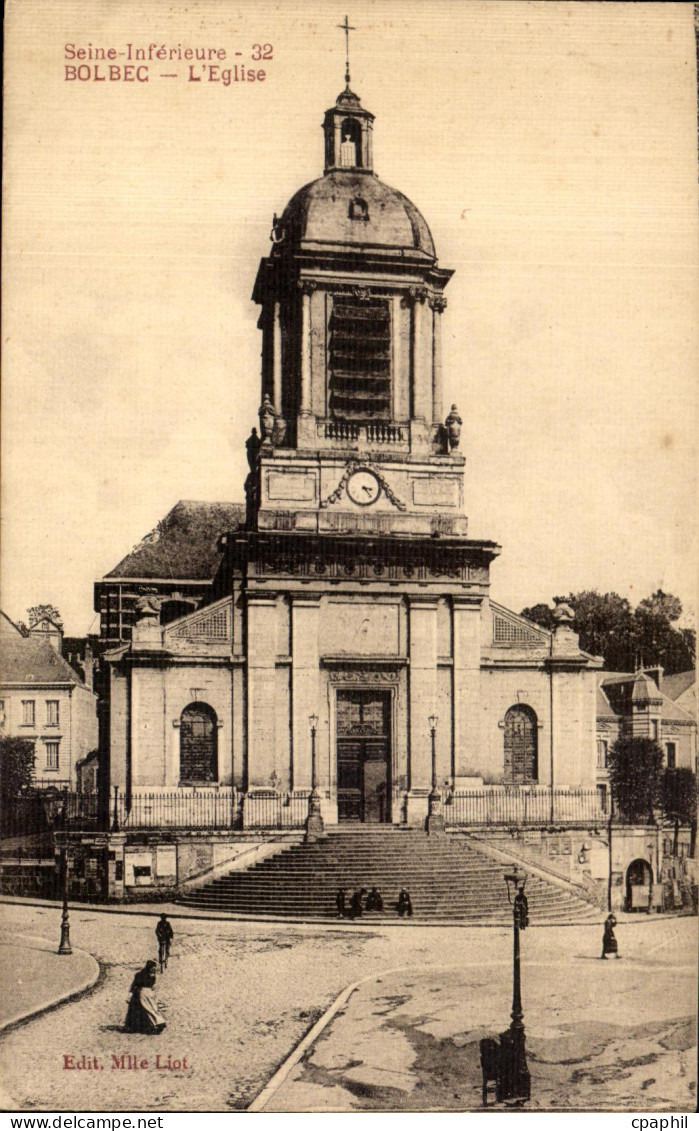 CPA Seine Inferieure Bolbec L Eglise