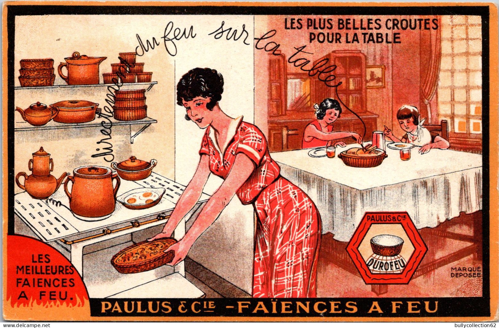 CPA  SELECTION  -  QUIEVRECHAIN  -  Faîenceries PAULUS  & Cie Faîences a feu