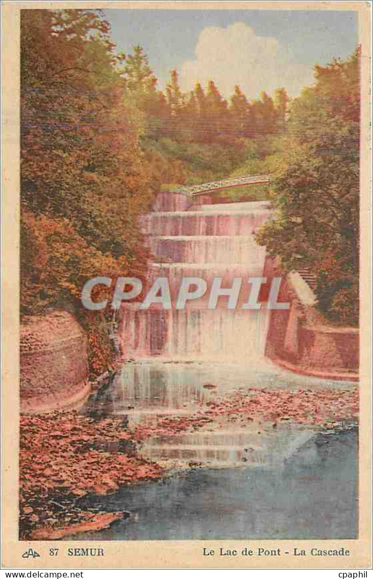 CPA Semur Le Lac de Pont La Cascade