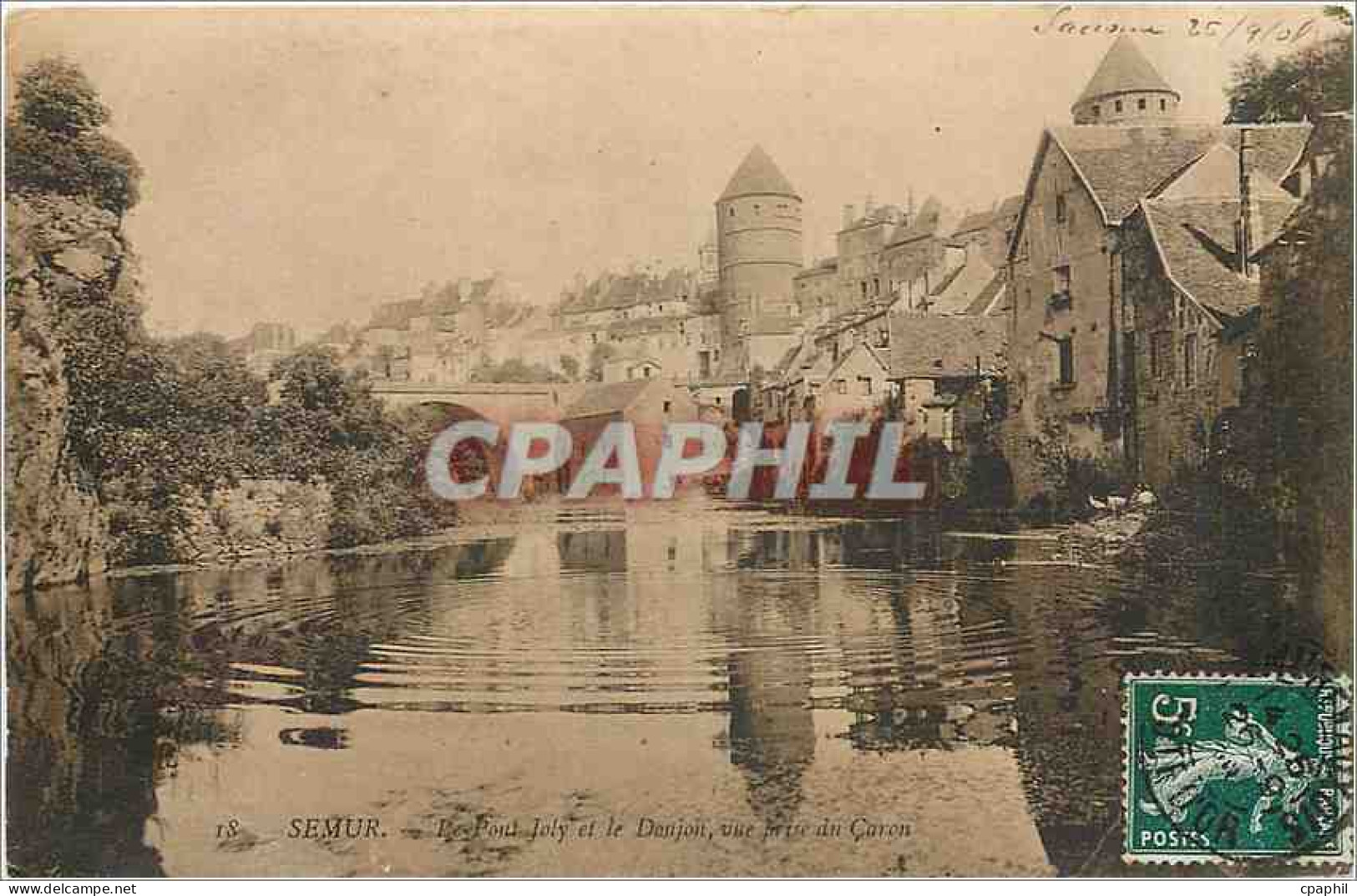 CPA Semur Le Pont Joly et le Donjoit
